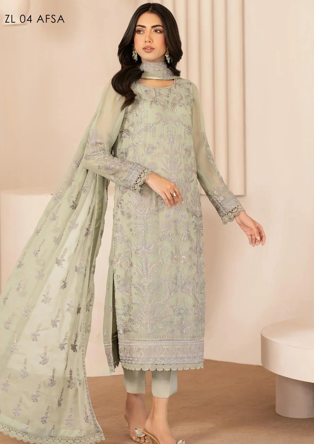 Zarif Thread Works Chiffon Edit'24 ZL-04 AFSA