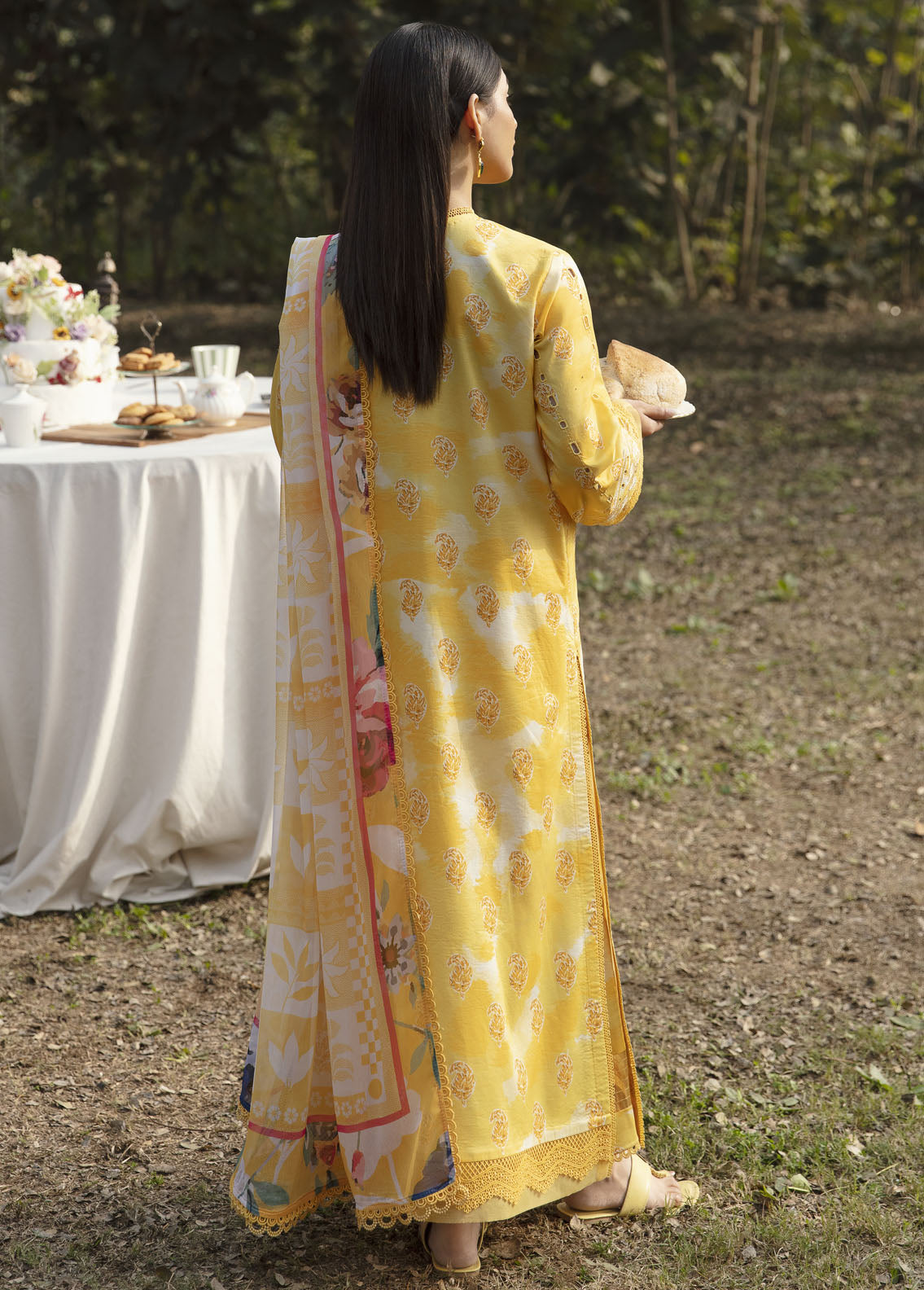Ayzel By Afrozeh Embroidered Lawn Suits Unstitched 3 Piece AAF24SD AZL-V1-10 Daffodil - Summer Collection